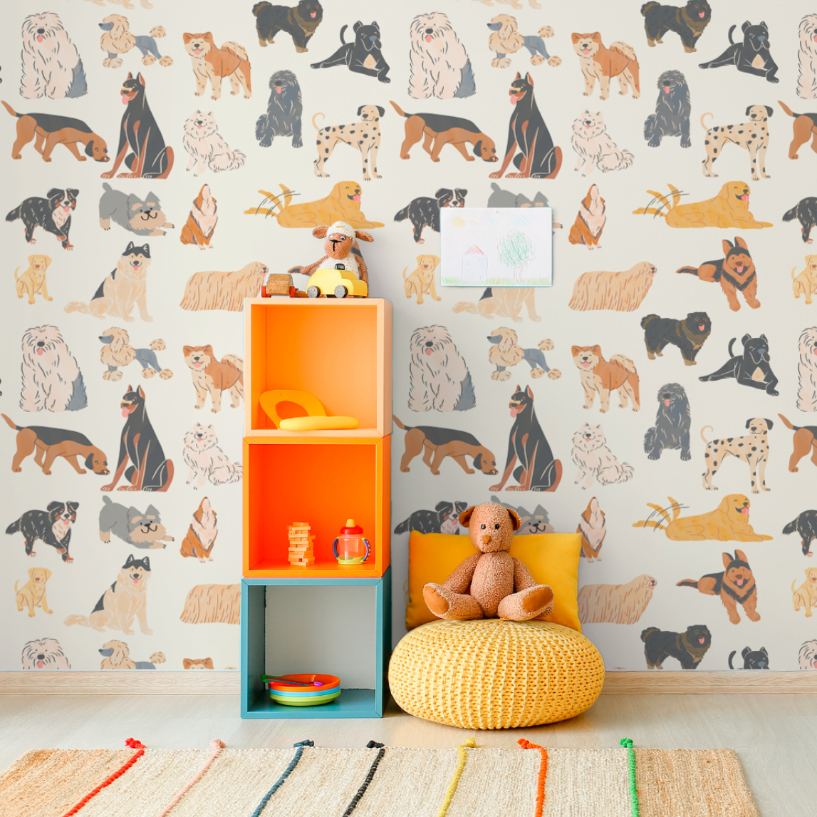 PAPEL MURAL MIXED DOG