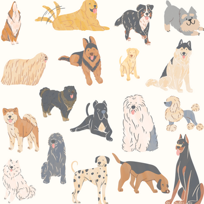 PAPEL MURAL MIXED DOG